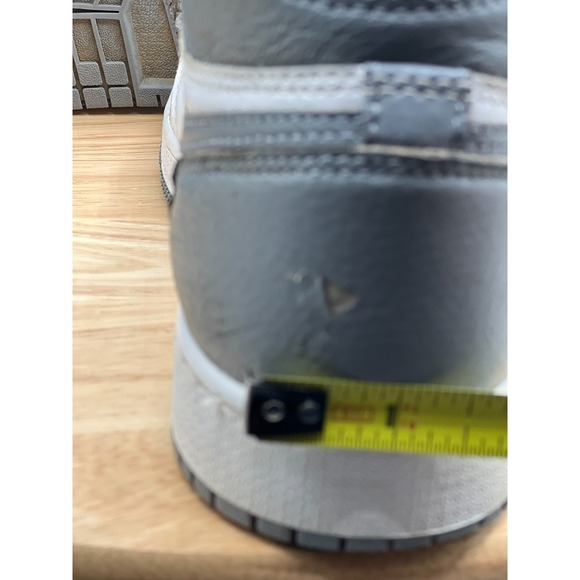 Nike 575441-037 Air Jordan 1 Retro High OG Stealth GS 6Y Shoes White Grey READ - Picture 15 of 16